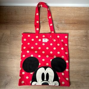 EUC Disney x Cath Kidston Mickey polka dot tote bag